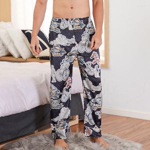 Mäns sömnkläder Silker Mäns stor storlek Casual Sleep Pants Autumn Winter Mens Pyjamas Bottoms Pyjama för män Löst hemkläder