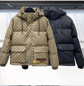 2023s Fast Ship Men Women Down Puffer Jacket sned hela kroppsbrev Applices Taggar Designer Manlig varma dragkedja utkläder Plaid krage