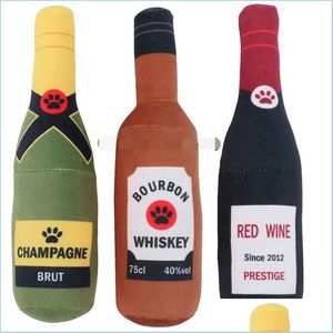 Dog Toys Chews Plush Squeaky Dog Toys Funny Drink Parody Alcohol Whiskey Dogs Toy Puppy Birthday Gifts Drop Delivery 2022 Home Gar Dhqot