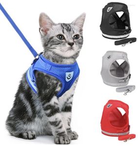 Dog Collars Car Harness Rope Leashes Training Soft Mesh Chest Strap Adjustable Pets Accessories Outdoor Walking Lead For Dogs And Cats