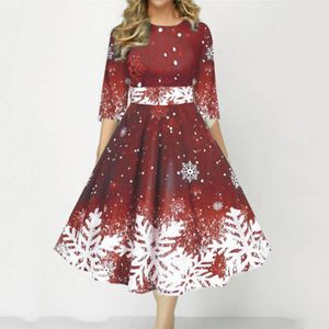 Julklänning kvinnor långärmad vintage polka dot klänning pin up gothic vinter valentiner dag party klänningar en linje swing vestido fs7831 b1029