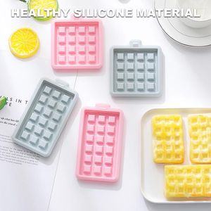 Baking Moulds Silicone Warrf Cake Mold Heart Shaped Square Baby Compaction Rice Home Tool Wedding Party Biscuit Making Model