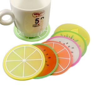 Coasters em forma de frutas tapetes de alta temperatura resist￪ncia PVC Tabela de caf￩ com isolamento de caf￩ com copos de ch￡ isolados de caf￩