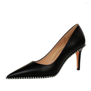 Dress Shoes Women's Fashion Sexy Metal Decorative High-heeled Soft Soles Comfortable Non-slip Single