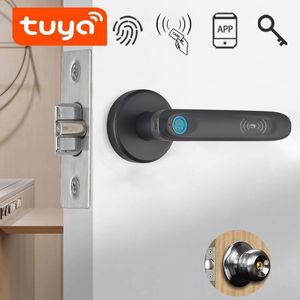Smart Lock Fingerprint Door for bedroom Biometric door Handle knob lock Tuya Keyless Electric Security s 221031