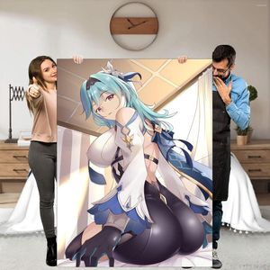 Filtar Genshin Impact kastar Ganyu Doujin kastar vuxen konstnär soffa hentai anime sexig cg digital affisch flanell fleece filt