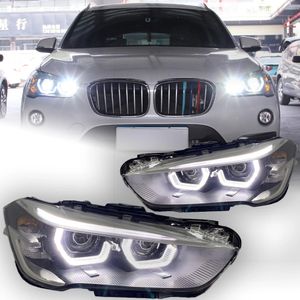 Araba Parçaları BMW X1 Farlar için Kafa Lambası 20 17-20 20 F48 Ön Işık Yüksek Işın Lens Angel Göz Far Montajı