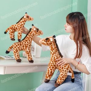 Toys de pel￺cia de girafa da vida real bonecas de animais de pel￺cia