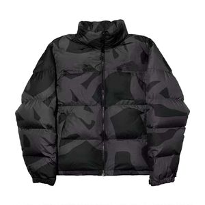 Mens Parkas jaquetas pretas com zíper com capuz letra Jacquard agasalho conjunto casacos de designer de luxo jaqueta feminina colete inverno masculino Outwear blusão