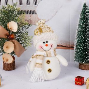 Juldekorationer Navida Snowman Plush Doll Handmased Nordic Santa Home Ornament Kids Tree Decoration 2022