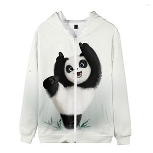 Herrtröjor China Panda 3D Zipper hoodie män pojkar tröja mode trend skjorta avslappnade damer flickor höstkläder