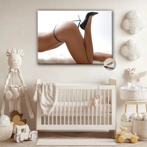  Çerçeveli Kanvas Poster - Seksi Güzellik Sanat Eseri - Yatak Odası için Duvar Dekoru Asmaya Hazır - Oda Dekorasyonu için İdeal Hediye