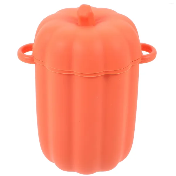 Garrafas de armazenamento Silicone Bacon Oil Jar Pumpkin Shape Coletando para cozinha doméstica (460ml)