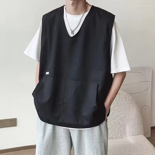 Gilet da uomo 2024 Abbigliamento da lavoro tattico Senza maniche Canotta Edizione coreana di alta qualità Uomo e donna Cappotto alla moda Hip Hop allentato