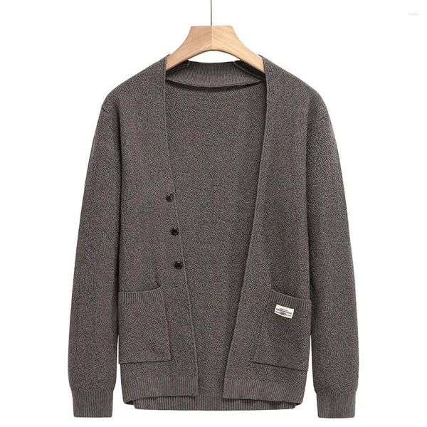 Erkek Sweaters 2024 High End Tasarımcı Otum Kış Markası Moda Örgü Erkek Düğmesi Hırka Sevimli Sıradan Erkekler Katlar Ceket Giyim