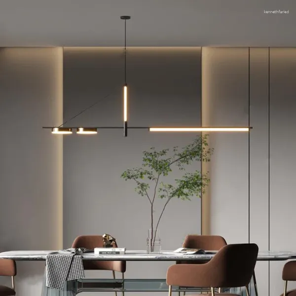 Kolye lambaları Modern Basitlik Oturma Odası Mutfak Yemek Tabloları Siyah Avize Ev Dekoru Lusters Luminaires