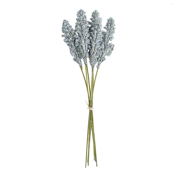 Fiori decorativi 6 pezzi di fiori artificiali per decorazioni per la casa di nozze Erba di grano Disposizione fai da te Regalo per ufficio Centrotavola falsi realistici