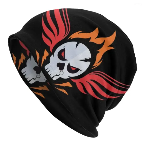 Berretti Teschio Fiamme Ala Beanie Cap Unisex Inverno Caldo Bonnet Homme Cappelli lavorati a maglia Cool Outdoor Sci Skullies Berretti Berretti per Uomo Donna