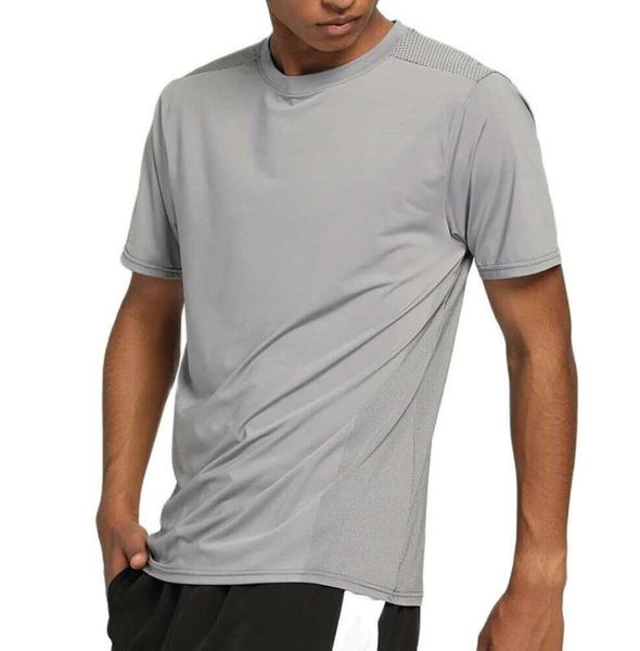 Lu Align Yoga Camiseta masculina limão verão lazer esportes fitness secagem rápida respirável manga curta solta alta elasticidade frete grátis tem roupas da moda para corrida