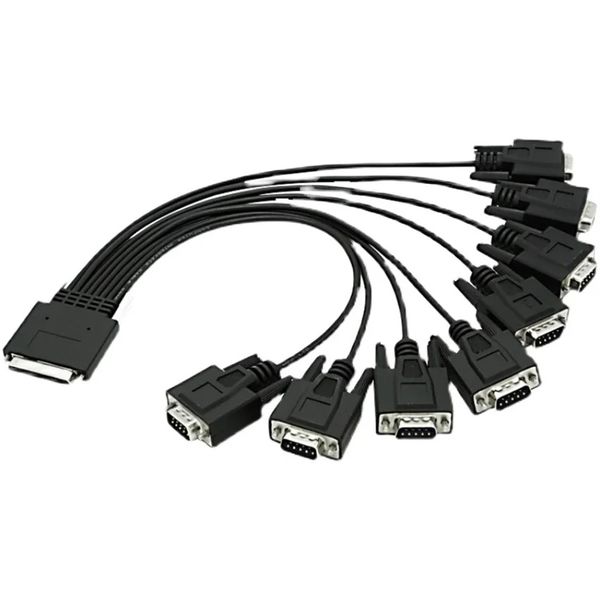 VHDCI68-zu-8-Port-RS232-Seriell-Kartenkabel. PCIE-zu-8-Port-Seriell-Erweiterungskarte. Industrielles 232-9-Pin-Seriellkabel