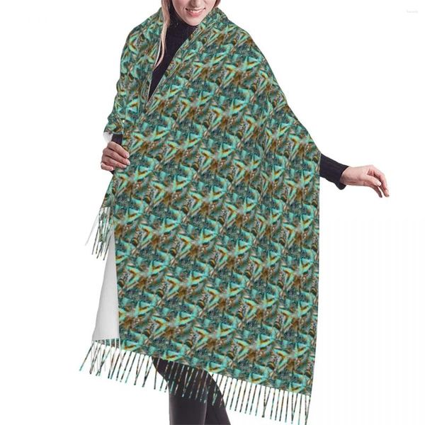 Lenços de inverno borla com borboleta cobra de borboleta zebra feminino de cashmere pescoço de pescoço quente lady shawl wrap Bandana