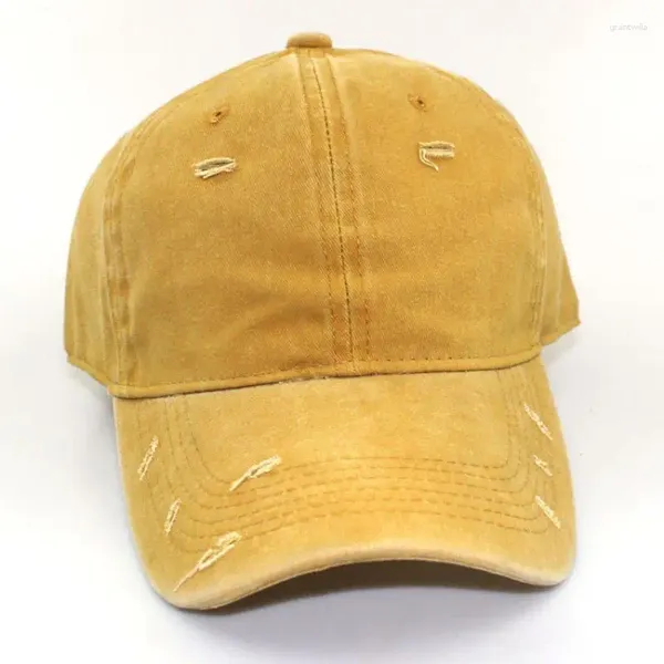 Tappi a sfera Personalità lavarsi in difficoltà berretto da baseball strappato piega brima brim hat hat top top ricami logo personalizzato