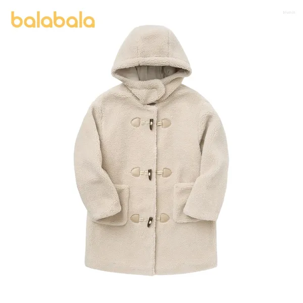 Jacken Balabala Kinder Mädchen Jacke Winter Sherpa Verdickte Kapuze Warm