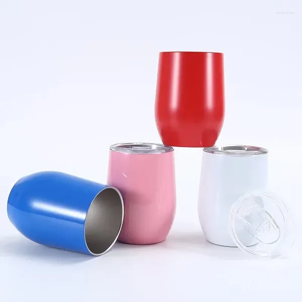Wasserflaschen Eierschalenbecher mit U-förmigem Rotweinglas mit großem Bauch, kreativer und personalisierter Ei-Vakuum-Edelstahl 304
