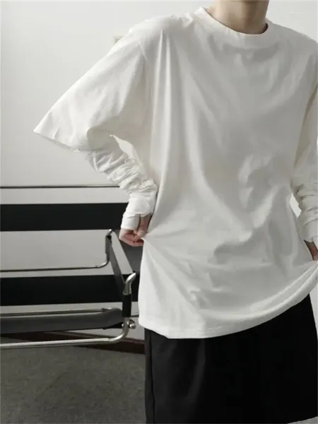 Magliette da uomo T-shirt a maniche corte Personalità estiva Mezzi guanti casual di grandi dimensioni in stile minimalista neutro