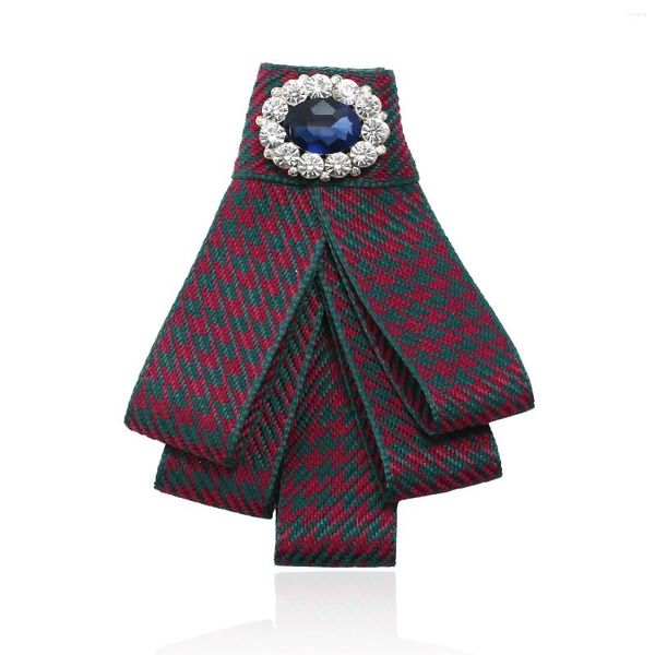 Fliegen Koreanische Kristall Krawatte Brosche frauen College Stil Anzug Hemd Pullover Zubehör Vintage Band Kragen Blumen Pins Clips