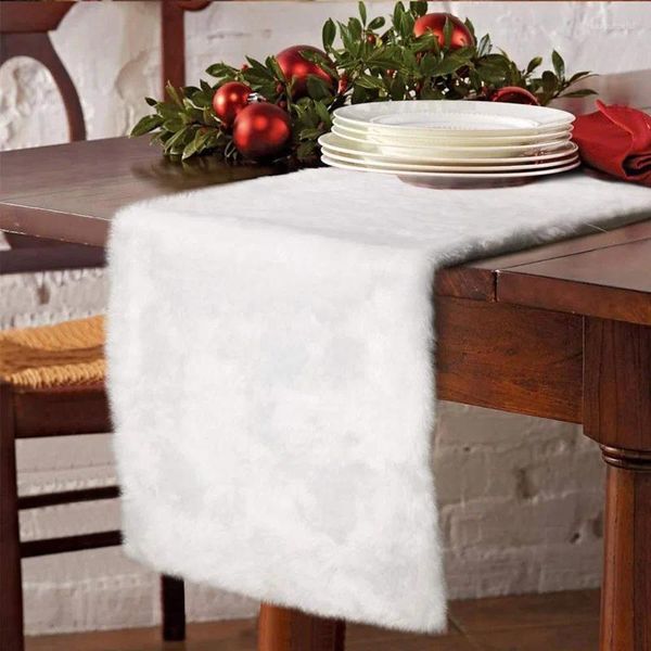 Pano de mesa branco H bandeira festa de férias de inverno decoração de casa