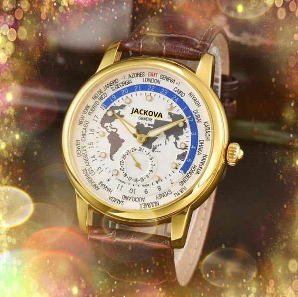 Hip Hop Iced Out Uomo Numero digitale Nome del paese Quadrante Orologio quadrante secondario Movimento al quarzo funzionante Orologio Cassa in oro rosa Argento Calendario Orologio da polso Relogio Masculino