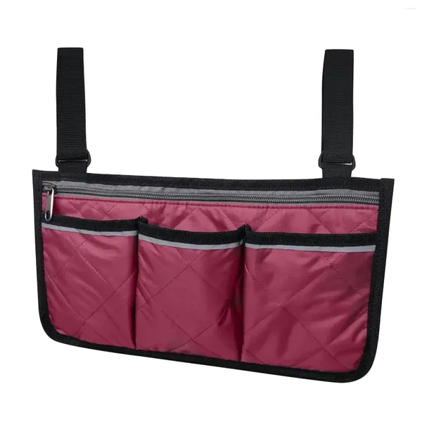 Sacos de armazenamento Saco de assento Cadeira de rodas Cadeira elétrica Organizador dobrável portátil bolso braço lateral 1pc scooter walker