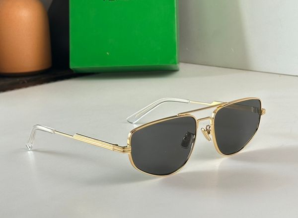 112 Gold/Graue Sonnenbrillen in Pilotenform für Herren, Designer-Sonnenbrillen, Sonnenbrillen, Gafas de Sol, UV400, Brillen mit Box