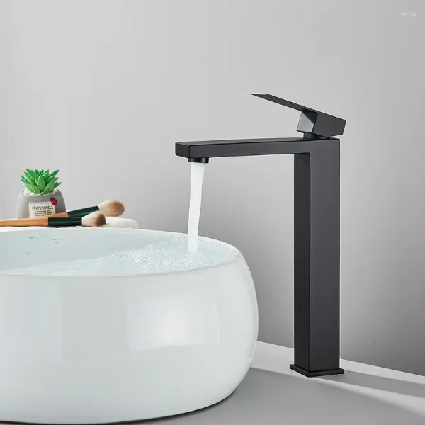 Badezimmer-Waschtischarmaturen Vidric Matte Black Basin Faucet Gold Deck Mount Cold Water Mixer Tap Simple Style Single Hole Bath Fauc