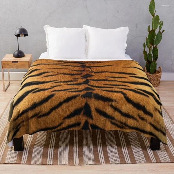 Decken Tigerfell Textur Überwurf Decke Sofas Dekoration Plaid Niedlich