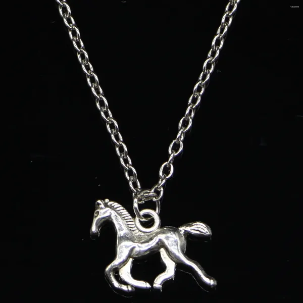 Ketten 20 stücke Mode Halskette 22x15mm Running Horse Anhänger Kurze Lange Frauen Männer Colar Geschenk Schmuck Halsband