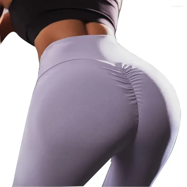 Completi da yoga 7 colori Pantaloni da donna Leggings sportivi bianchi Collant push up Esercizio da palestra Fitness a vita alta Pantaloni sportivi da corsa