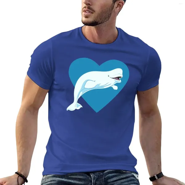 T-shirt da uomo T-shirt Love Belugas T-shirt da uomo personalizzata