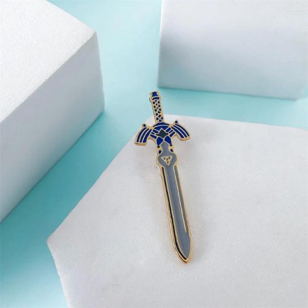 Broches Master Sword, Pin esmaltado, juego clásico, mismo broche para solapa, colección de insignias, joyería para regalo de cumpleaños para novio