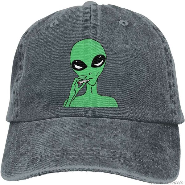 Berretto da baseball Trippy Smoke Alien Cappelli in denim Cappelli da camionista regolabili Cappellino per papà