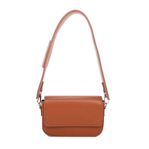 Borsa da donna in pelle PU con tracolla larga per carte borsa di lusso borsa a tracolla diagonale casual da uomo borsa firmata portafoglio piccolo borsa color caramello HDMBAGS2023