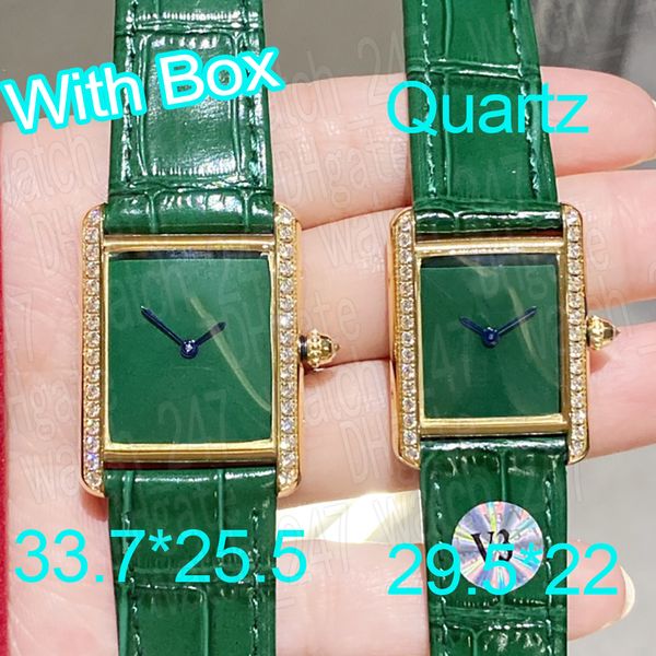 Relógio de diamantes para relógio movimento de quartzo prata ouro rosa vermelho azul verde safira coroa pulseira de couro vestido relógio feminino tanque quadrado relógio de pulso de aço inoxidável