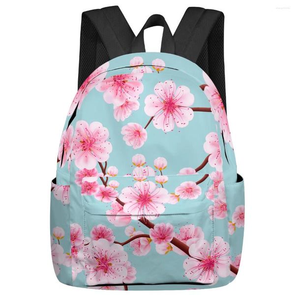 Zaino Mazzo Di Fiori Fiore Di Ciliegio Rosa Ragazza Studente Borse Da Scuola Laptop Personalizzato Per Uomo Donna Donna Viaggio Mochila