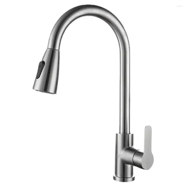 Rubinetti per lavandino del bagno Rubinetto dell'acqua Rubinetto da cucina Estraibile Flessibile Miscelatore freddo estraibile Spruzzatore montato sul piano