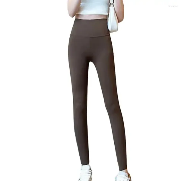 Calças ativas hip lift macio elástico cintura alta esportes femininos com bolso de telefone de compressão levantado para yoga jogging