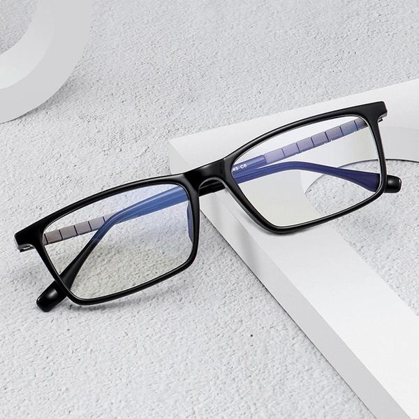 Óculos de sol quadros homem prescrição óptica óculos quadro ultra leve titânio tr90 óculos moda quadrado espetáculo preto miopia