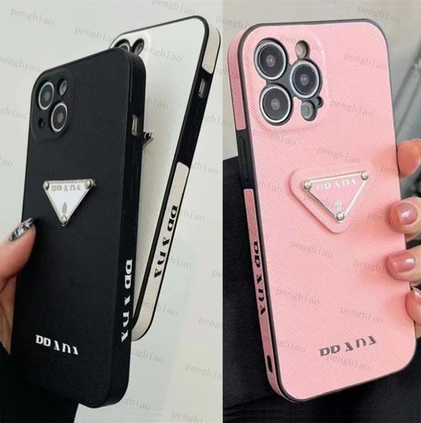 Moda P Designer Deri Telefon Kılıfları İPhone 15 Pro Max 14 13 12 11 Lüks Marka Kapağı iPhone15 Plus 15Pro 15Promax iPhone15Promax Case