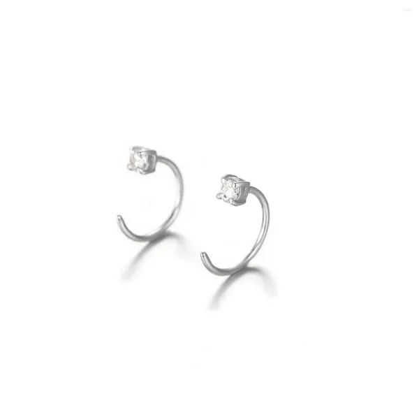 Ohrstecker YFN 14K Massivgold Halb-Creolen-Ohrstecker für Frauen, zierliche Manschettenwickel-Piercing, hypoallergenes Ohr