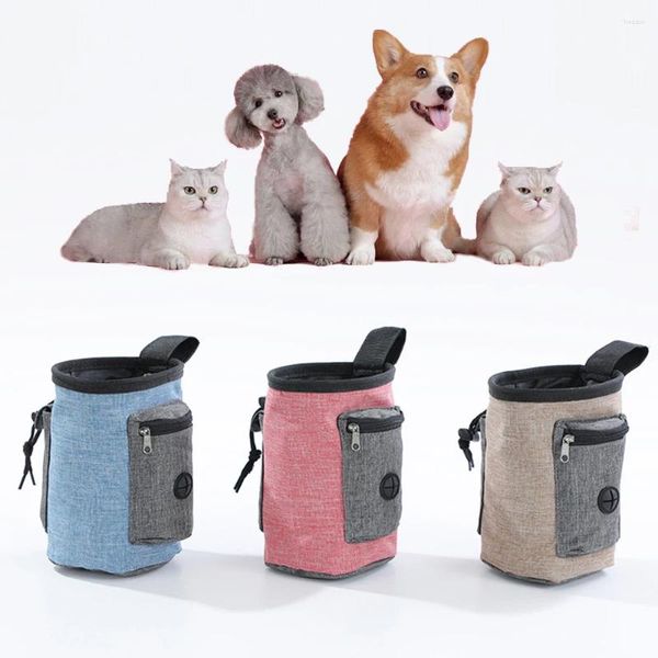 Sac de transport pour chien, pochette d'entraînement avec sangle d'épaule à la taille, friandises pour friandises, jouets pour animaux de compagnie, poche d'alimentation pour chiot